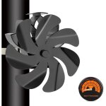Bleosan - ventilateur poele � bois 7 pales ventilateur chemin�e aliment� � la chaleur silencieux pour ...