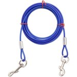 Bleu 3 mètres câble d'attache pour chiens?chien cravate câble?pour cour, jardin, camping, extérieur Bleu 3 mètres câble d'attache pour chiens?chien cravate câble?pour cour, jardin, camping, extérieur