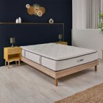 Bleu calin - matelas 180x200cm ressorts ensachs mousse viscolastique - paisseur 23cm - idal