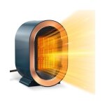 Bleu chauffage soufflant 1200w, chauffage lectrique avec 2 modes, portable ptc en cramique 3s chauffage ...