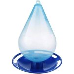 (bleu)distributeur d'eau pour oiseaux, abreuvoir suspendu pour oiseaux sauvages, avec crochet, pour une ...