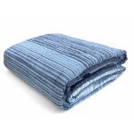 Bleu kot stripe light quilt - printemps et couette - 100 % coton - hypoallergnique - fabriqu en italie ...