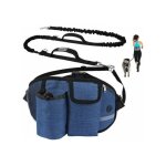 (bleu) laisse chien laisse mains libres chien jusqu' 110kg absorption de choc, confortable, couture ...