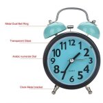 (bleu)r�veil - akozon - montre de nuit - m�canique - ultra silencieux - double cloche