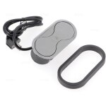 Msa france - bloc de 2 prises eight affleurant a encastrer chrome noir 033cn