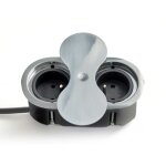 Bloc de 2 prises a encastrer inox (fixation par le dessus) 033ib - up msa france