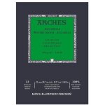 Bloc - aquarelle - a4 - 21x29, 7cm - grain fin - 12 feuilles - 300g - arches