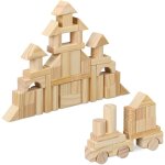 Blocs de construction, 100 pièces, différentes formes, cubes en bois, pour enfants, nature - relaxdays ... Blocs de construction, 100 pièces, différentes formes, cubes en bois, pour enfants, nature - relaxdays ...