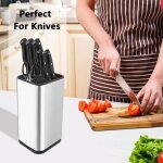 Bloc couteaux cuisine vide - inox porte couteaux de cuisine plus de 8 couteaux - grand range couteaux ...