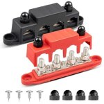 Bloc de distribution de jeu de barres 150 a 12 v - 48 v cc, barre de distribution avec 4 boulons de borne ...