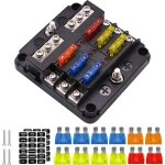 Bloc - fusibles tanche 4  6 voies, fusible pour voiture, porte fusible blocs fusible lame avec 16 fusibles ...