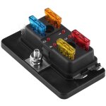 Bloc - fusibles ulisemfor dc 32 v, support de fusible 4 voies avec voyants led, kit pour tricycle marin ...