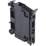 Bloc de jonction rail din  fusible weidmuller w, a visser, noir ( prix pour 1 )