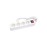 Bloc multiprise 4 prises 16a avec terre + interrupteur marche / arrêt lumineux, câble 1m - blanc compact ... Bloc multiprise 4 prises 16a avec terre + interrupteur marche / arrêt lumineux, câble 1m - blanc compact ...