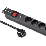 Bloc multiprises en aluminium qoltec pour rack 19'' 1u 16 a 6 prises fran�aises 1, 8 m
