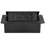 Bloc multiprise escamotable pour encastrer au bureau, bloc multiprise plan de travail (prise eu type ...