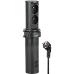 Bloc multiprise escamotable pop - up 2 fran�aises, diam�tre standard, prise encastrable pour cuisine, ...