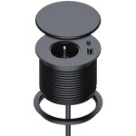 Bloc prise encastrable, multiprise encastrable avec 1 prise, 1 port usb c, 1 port usb a, 80 mm de diam�tre, ...