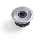 Bloc prise a encastrer usb - a et usb - c finition inox bross� a50ib msa france