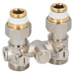 Bloc de robinet monotube pour raccord de radiateur dn15 (1 / 2') femelle, modèle droit Bloc de robinet monotube pour raccord de radiateur dn15 (1 / 2') femelle, modèle droit