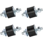 Block silent exhaust male rubber studs damper m8 30x20mm 4 pack anti vibration isolator mount vibration ...