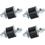 Block silent exhaust male rubber studs damper m8 40x30mm 4 pack anti vibration isolator mount vibration ...