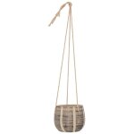 Cache - pot en gr�s � suspendre motif rayures bloomingville