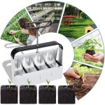 Bloqueur de sol manuel, 5. 2 x 5. 2 x 6 cm presse motte pour semis outil de blocage de terre manuel bouchon ...