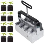 Bloqueur de sol manuel, 5. 2 x 5. 2 cm presse motte pour semis outil de blocage de terre manuel avec ...