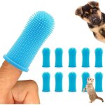 Bluedeer - lot de 10 brosse a dent chien, brosse a dents doigt chien 360, kit de brosse  dents de nettoyage ...