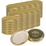 Bluedeer - lot de 100 couvercles � visser to 82 dor�s ? couvercles de rechange pour bocaux de conservation ...