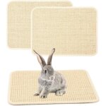 Bluedeer - lot de 2 tapis griffoirs pour lapins - tapis en sisal naturel pour cages - jouet  mcher ...