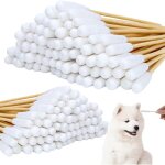 Bluedeer - lot de 200 cotons - tiges pour chiens, chats, chevaux, 2 tailles, pour le nettoyage des dents, ...