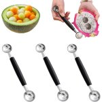 Bluedeer - 3 pices cuillre  boule double face, cuillre  boule de melon  fruits double face, cuillres ...