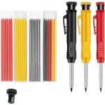 Lot de 5 crayons de charpentier solides - mines polyvalentes - marqueur  trous profonds - avec taille ...