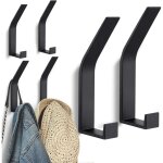 Lot de 6 patres murales noires  percer et visser, invisibles, patres modernes, porte - manteaux mural ...