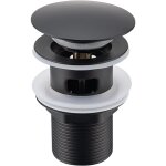 Bluedeer - bonde de lavabo noir avec trop - plein, bonde de lavabo pop up noir universelle, bonde de ...