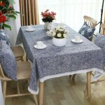 Bluedeer - nappe de style japonais rectangulaire coton lin ondulation maison table basse pique - nique ...