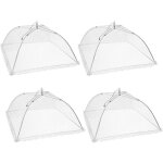 Paquet de 4 housses pour aliments pop - up en maille, tente de protection pliante de 17 pouces de style ...