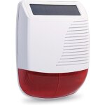 Sirnes solaire sans fil, alarmes maison extrieure, son 110 db, fonction flash led, batterie longue ...