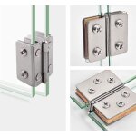 2 pièces charnières de porte en verre en acier inoxydable angle d'ouverture 270° pour verre de 5 - 8mm ... 2 pièces charnières de porte en verre en acier inoxydable angle d'ouverture 270° pour verre de 5 - 8mm ...