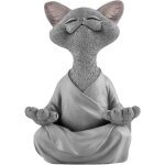 Bouddha chat statue - happy chat bouddha, chat bouddha statue mditation chat statue jardin sculpture ...