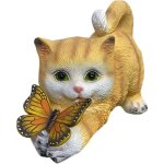 Lampes solaires ornements de jardin extrieur chat solaire ornement de jardin rsine chat statue lumire ...