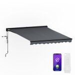 Cloudshade auvent - store semi - cassette intelligent avec commande app et tlcommande, protection uv ...