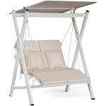 Flexiswing balancelle jardin 2 places ? dossier & auvent réglables, cadre acier 160 kg, coussins Épais, ... Flexiswing balancelle jardin 2 places ? dossier & auvent réglables, cadre acier 160 kg, coussins Épais, ...