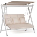 Blumfeldt flexiswing balancelle jardin 3 places dossier & auvent r�glables, 240 kg, cadre acier r�sistant, ...