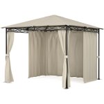 Blumfeldt - mondo pavillon de jardin avec auvent 295x262x295 cm pergola jardin ext�rieur acier polyester ...