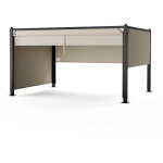 Blumfeldt pantheon cortina tonnelle 3x4 m cadre aluminium, toit & panneaux lat�raux ajustables, r�sistant ...