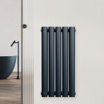 Blumfeldt radiateur mural - 360 w design mural, acier thermolaqu�, double couche, raccordement central ...