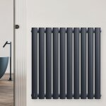 Blumfeldt ? radiateur mural eau chaude 462 w ? acier thermolaqu� ? raccordement central �' ? dimensions ...